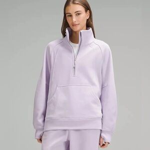 Scuba Oversized Funnel-Neck Half Zip Long